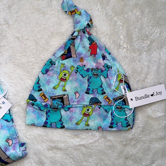 NWT Monster Inc Bamboo Swaddle & Hat Set - Picture 5 of 6